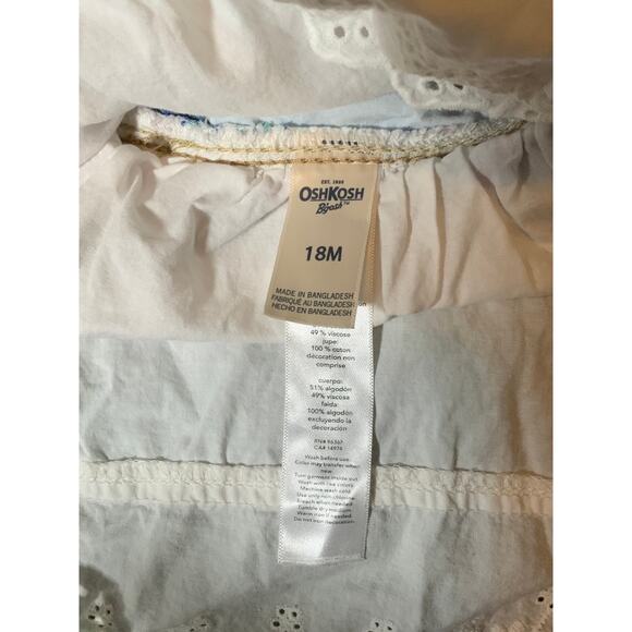 OshKosh Floral Overall Dress - Size 18 Months - Adorable! - Picture 3 of 3